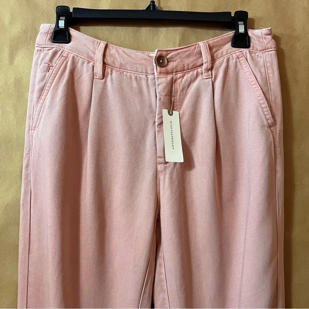 Anthropologie | NWT Scout Slim Pleated Pants Chino Trousers Pink Size 26